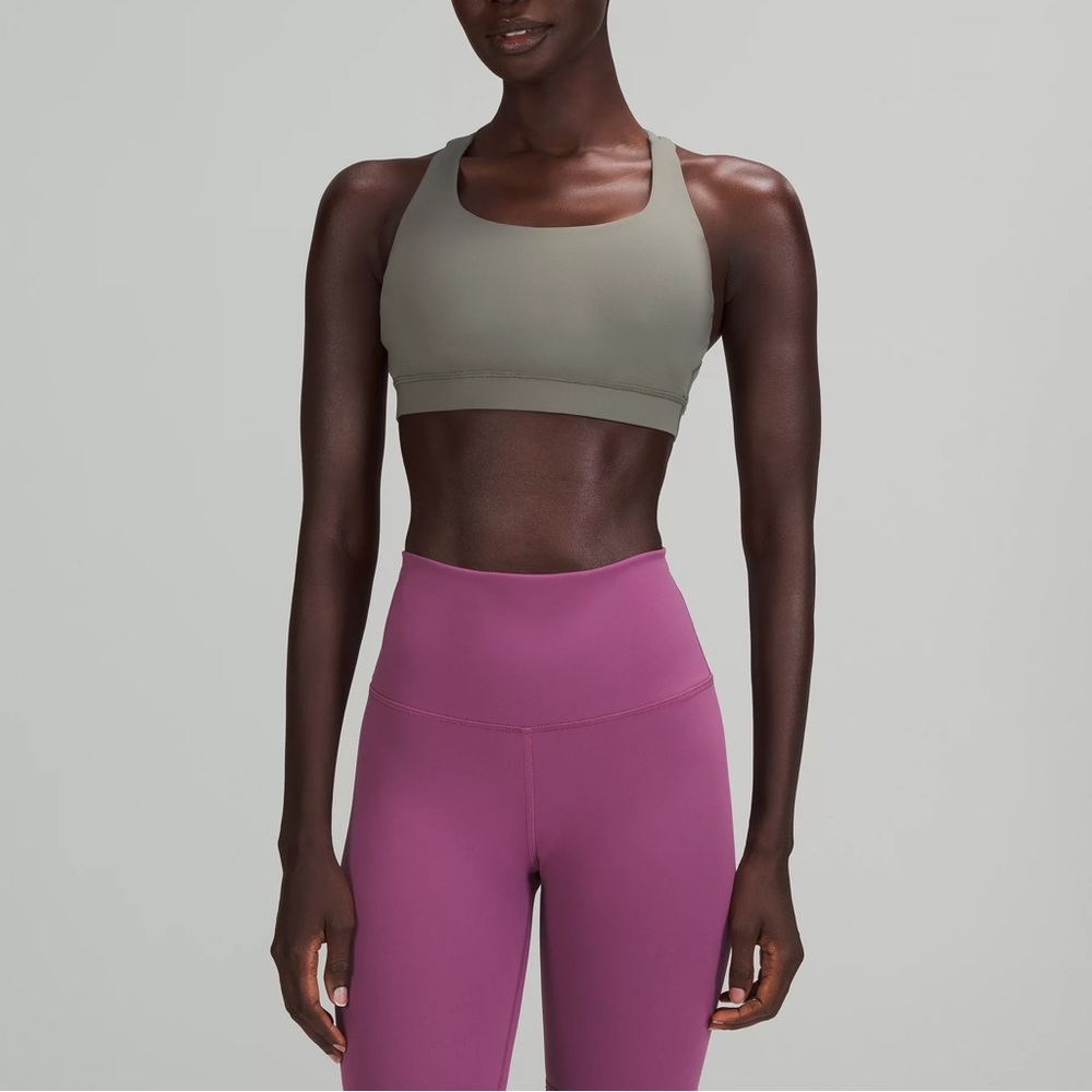 Lululemon Energy Bra, Sz 6, Grey Sage
